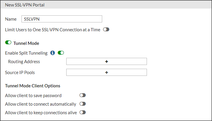 Portal de configuración de SSLVPN